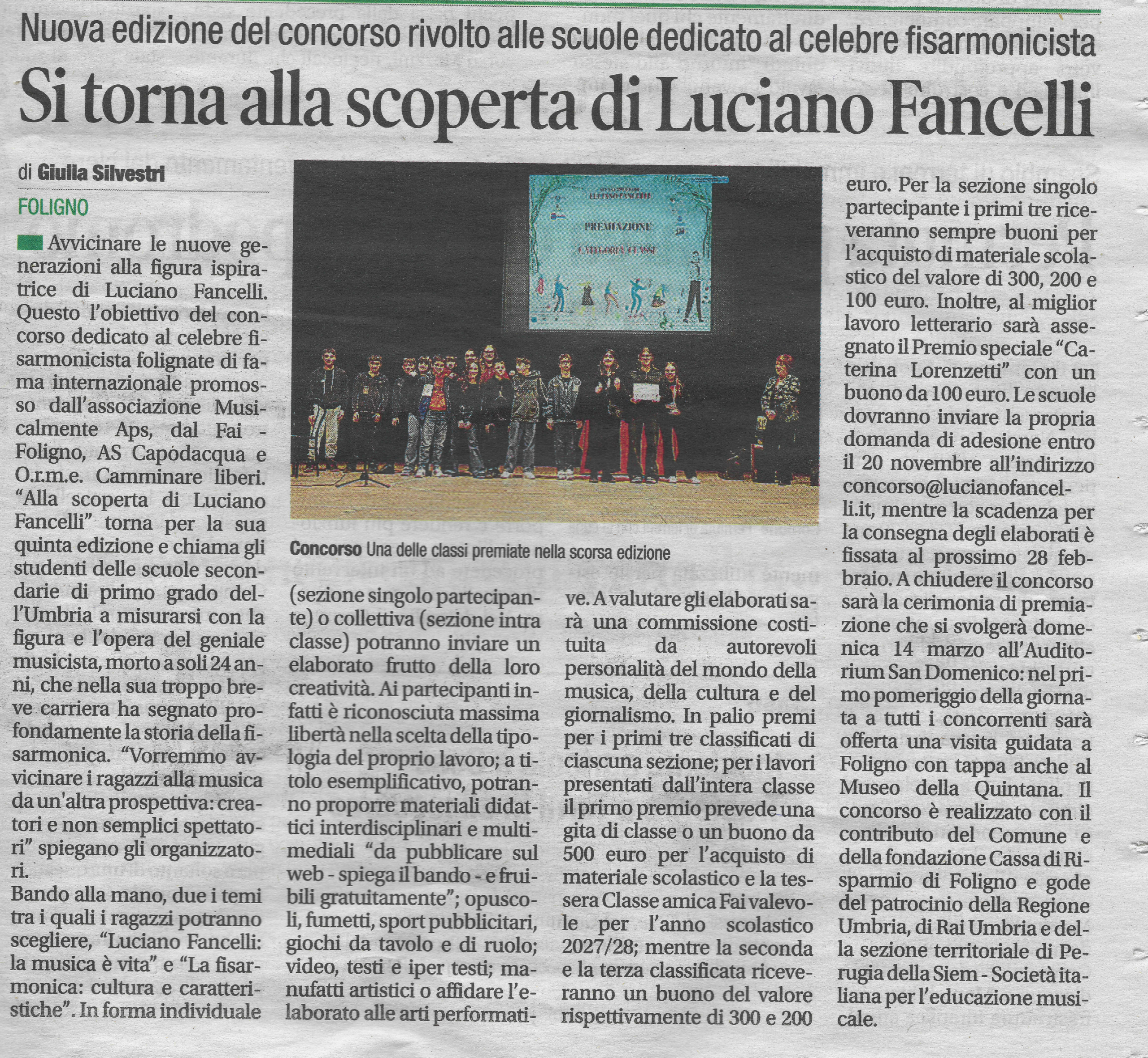Articolo Corriere dell'Umbria